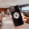 Eiroo Luxury Protection iPhone 12 Kamera Korumalı Siyah Silikon Kılıf - Resim: 1
