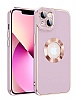 Eiroo Luxury Protection iPhone 13 Kamera Korumal Mor Silikon Klf