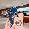 Eiroo Luxury Protection iPhone 13 Pro Kamera Korumalı Mavi Silikon Kılıf - Resim: 4
