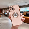 Eiroo Luxury Protection iPhone 13 Pro Max Kamera Korumal Pembe Silikon Klf - Resim: 1