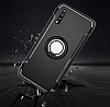 Eiroo Mage Fit Huawei P20 Pro Standl Ultra Koruma Siyah Klf - Resim 2