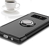 Eiroo Mage Fit Samsung Galaxy Note 8 Standl Ultra Koruma Siyah Klf - Resim: 1