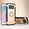 Eiroo Mage Fit Samsung Galaxy S7 Standl Ultra Koruma Gold Klf - Resim 8