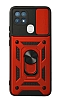 Eiroo Magnet Lens Oppo A15 / A15s Ultra Koruma Krmz Klf