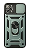 Eiroo Magnet Lens iPhone 13 Pro Max 6.7 in Ultra Koruma Yeil Klf