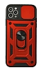 Eiroo Magnet Lens iPhone 13 Pro Ultra Koruma Krmz Klf