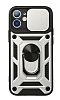 Eiroo Magnet Lens iPhone 11 Ultra Koruma Silver Klf