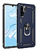Eiroo Magnet Ring Huawei P30 Pro Ultra Koruma Lacivert Klf