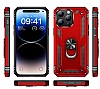 Eiroo Magnet Ring iPhone 15 Pro Max Ultra Koruma Krmz Klf - Resim: 2