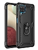 Eiroo Magnet Ring Samsung Galaxy A22 4G Ultra Koruma Siyah Klf