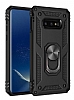 Eiroo Magnet Ring Samsung Galaxy S10e Ultra Koruma Siyah Klf