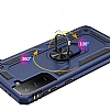 Eiroo Magnet Ring Samsung Galaxy S21 Plus Sper Koruma Lacivert Klf - Resim: 6