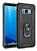 Eiroo Magnet Ring Samsung Galaxy S8 Ultra Koruma Siyah Klf