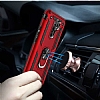 Eiroo Magnet Ring Xiaomi Redmi 9 Ultra Koruma Krmz Klf - Resim: 2