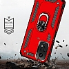 Eiroo Magnet Ring Xiaomi Redmi Note 12 Pro 4G Ultra Koruma Krmz Klf - Resim 1
