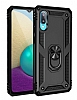 Eiroo Magnet Ring Samsung Galaxy A02 Ultra Koruma Siyah Klf