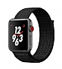 Eiroo Spor Loop Apple Watch / Watch 2 / Watch 3 Siyah Kuma Kordon (42 mm)