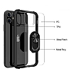 Eiroo Magnetics iPhone 12 Mini 5.4 inç Ultra Koruma Siyah Kılıf - Resim 3