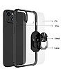 Eiroo Magnetics iPhone 13 Mini Ultra Koruma Siyah Klf - Resim: 3