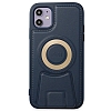 Eiroo Magneticsafe iPhone 11 Standl Lacivert Rubber Klf - Resim 1