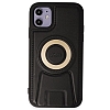 Eiroo Magneticsafe iPhone 11 Standl Siyah Rubber Klf - Resim 1