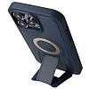 Eiroo Magneticsafe iPhone 14 Standl Lacivert Rubber Klf - Resim 3