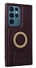 Eiroo Magneticsafe Samsung Galaxy S23 Ultra Standl Mor Rubber Klf