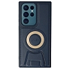 Eiroo Magneticsafe Samsung Galaxy S23 Ultra Standl Lacivert Rubber Klf - Resim 1