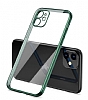 Eiroo Matte Crystal iPhone 11 Kamera Korumal Yeil Rubber Klf
