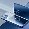 Eiroo Matte Crystal iPhone 11 Kamera Korumalı Mavi Rubber Kılıf - Resim: 3