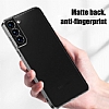 Eiroo Matte Crystal Samsung Galaxy S21 Ultra Mavi Rubber Kılıf - Resim: 2