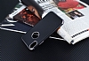 Eiroo Matte Fit iPhone X / XS Silver Kenarl Siyah Silikon Klf - Resim 2