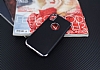 Eiroo Matte Fit iPhone X / XS Silver Kenarl Siyah Silikon Klf - Resim 1