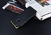 Eiroo Matte Fit Huawei P9 Lite 2017 Gold Kenarl Siyah Silikon Klf - Resim 2
