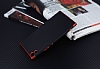 Eiroo Matte Fit Sony Xperia XA1 Ultra Krmz Kenarl Siyah Silikon Klf - Resim: 2