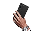 Eiroo Matte Slim Samsung Galaxy S22 5G Standl Yeil Rubber Klf - Resim: 8