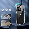 Eiroo Metal Serisi iPhone 13 Pro Max Silikon Kenarl effaf Rubber Klf - Resim: 5
