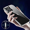 Eiroo Metal Serisi iPhone 13 Pro Max Silikon Kenarl effaf Rubber Klf - Resim: 7