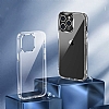 Eiroo Metal Serisi iPhone 13 Pro Max Silikon Kenarl effaf Rubber Klf - Resim: 3