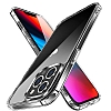 Eiroo Metal Serisi iPhone 13 Pro Max Silikon Kenarl effaf Rubber Klf - Resim: 1