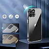 Eiroo Metal Serisi iPhone 14 Plus Silikon Kenarl effaf Rubber Klf - Resim: 7