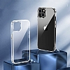 Eiroo Metal Serisi iPhone 14 Plus Silikon Kenarl effaf Rubber Klf - Resim: 6