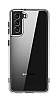 Eiroo Metal Serisi Samsung Galaxy S21 FE 5G Silikon Kenarl effaf Rubber Klf