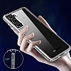 Eiroo Metal Serisi Samsung Galaxy S21 FE 5G Silikon Kenarl effaf Rubber Klf - Resim 8