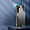 Eiroo Metal Serisi Samsung Galaxy S21 FE 5G Silikon Kenarl effaf Rubber Klf - Resim 4