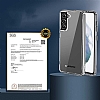 Eiroo Metal Serisi Samsung Galaxy S21 FE 5G Silikon Kenarl effaf Rubber Klf - Resim: 12