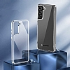 Eiroo Metal Serisi Samsung Galaxy S21 FE 5G Silikon Kenarl effaf Rubber Klf - Resim: 5