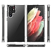 Eiroo Metal Serisi Samsung Galaxy S22 Ultra 5G Silikon Kenarl effaf Rubber Klf - Resim: 2