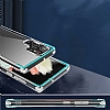 Eiroo Metal Serisi Samsung Galaxy S22 Ultra 5G Silikon Kenarl effaf Rubber Klf - Resim: 8