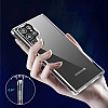 Eiroo Metal Serisi Samsung Galaxy S22 Ultra 5G Silikon Kenarl effaf Rubber Klf - Resim: 5